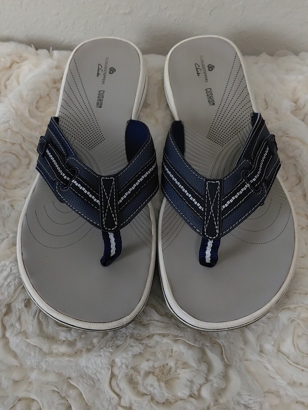Cloudsteppers by Clarks Navy Blue Women's Slip-On Sandals